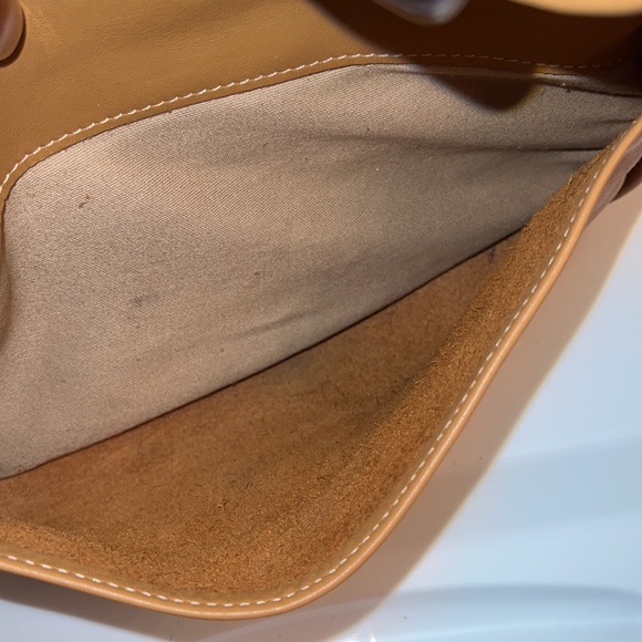 Vintage Coach leather Shoulder bag good condition khaki color - Picture 10 of 12